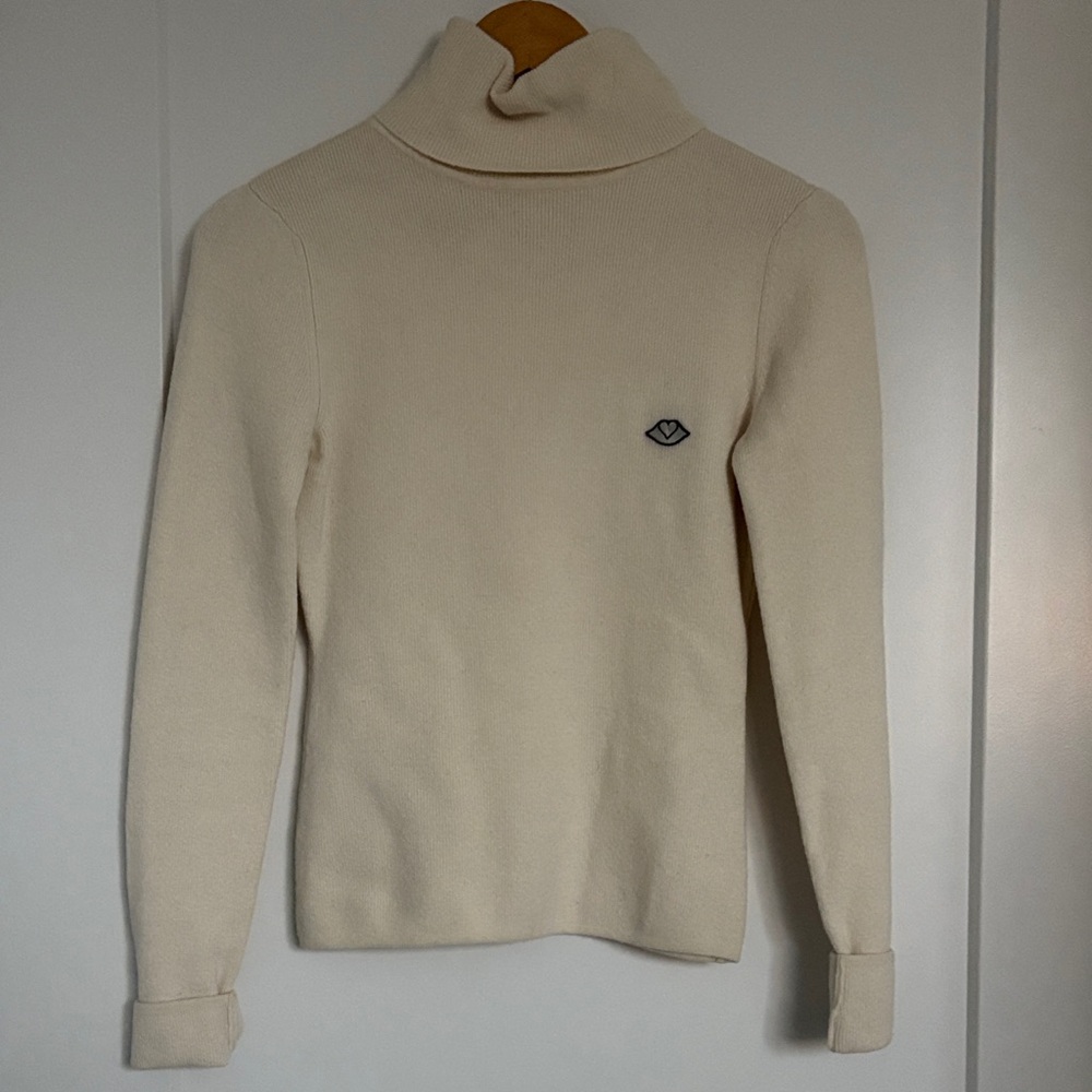 SEE BY CHLOE Ribbed Cream Women’s Sweater, Fits XS/S